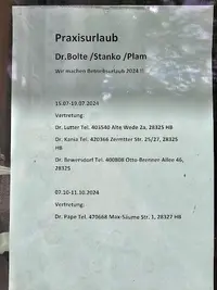 Bremen Ost Hausärzte Dr. med Bolte - Plam - Stanko