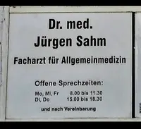 Dr. med. Jürgen Sahm Facharzt für Allgemeinmedizin