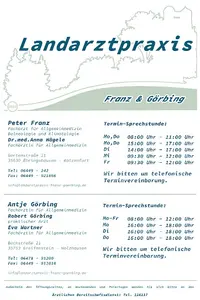 ÜBAG Landarztpraxis Franz, Hägele, Wartner