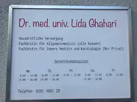 Dr. med. Lida Ghahari Fachärztin für Allgemeinmedizin, Innere Medizin und Kardiologie