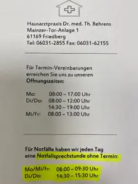 Dr.med. Thomas Behrens Facharzt für Allgemeinmedizin