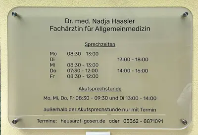 Hausarztpraxis Gosen | Dr. med. N. Haasler | Fachärztin für Allgemeinmedizin