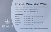 Dr. med. M. Wenk FA für Allgemeinmedizin, Anästhesiologie und Notfallmedizin