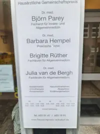 Hausarztpraxis Volksdorf Dres. Parey / van de Bergh / Niedergassel