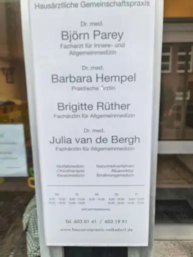 Hausarztpraxis Volksdorf Dres. Parey / van de Bergh / Niedergassel