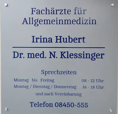 Hausärzte Fr. Irina Hubert und Dr. med. Nikolaus Klessinger