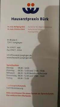 Hausarztpraxis Dr. Christine Bürk und Dr. Wolfgang Bürk