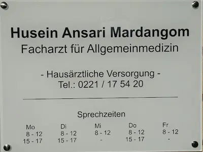 Husein Ansari Mardangom, Hausarzt