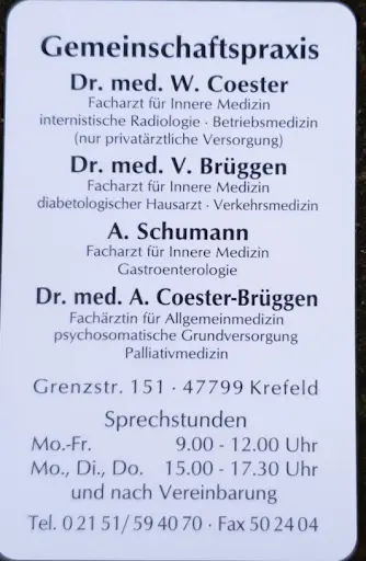 Internistische-allgemeinärztliche Hausarztpraxis Dr. med. Brüggen/ Coester- Brüggen/ Schumann