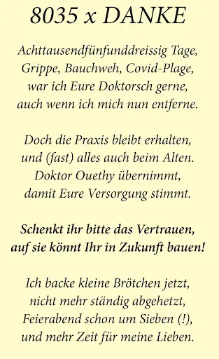 NUN IN NEUEN HAENDEN - Allgemeinarztpraxis - Orscholz