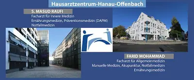 Masud Raufi, Internist, Psychotherapie, Ernährungsmed. Farid Mohammad, Allgem.med., Akupunktur Munis Helmand, Allgem.med.