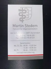 Martin Stedem Facharzt für Allgemeinmedizin