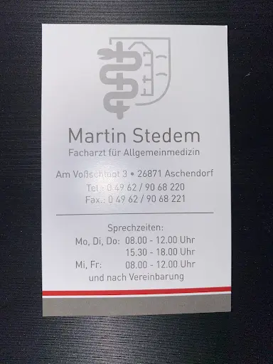 Martin Stedem Facharzt für Allgemeinmedizin