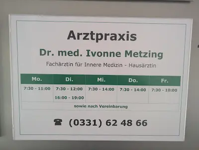 Arzt für Innere Medizin - Hausarzt Ivonne Metzing