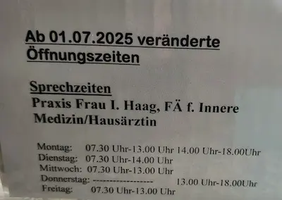 Frau Irina Haag, Fachärztin für Innere Medizin