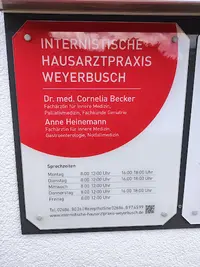 Internistische Hausarztpraxis Weyerbusch, Inh. Anne Heinemann u. Dr. med. Cornelia Becker