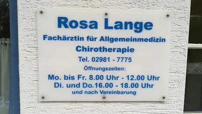 Rosa Lange - Fachärztin für Allgemeinmedizin - Chirotherapie